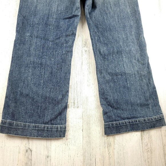 7 For All Mankind Womens Blue Denim Crop Dojo Jeans Size 28 (30x21) EUC - Picture 9 of 10